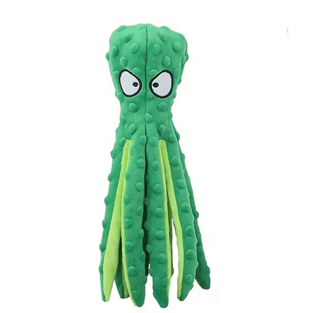 🐙 Jouet Poulpe en Peluche Sonore – Sans Rembourrage & Anti-Destruction pour Chien