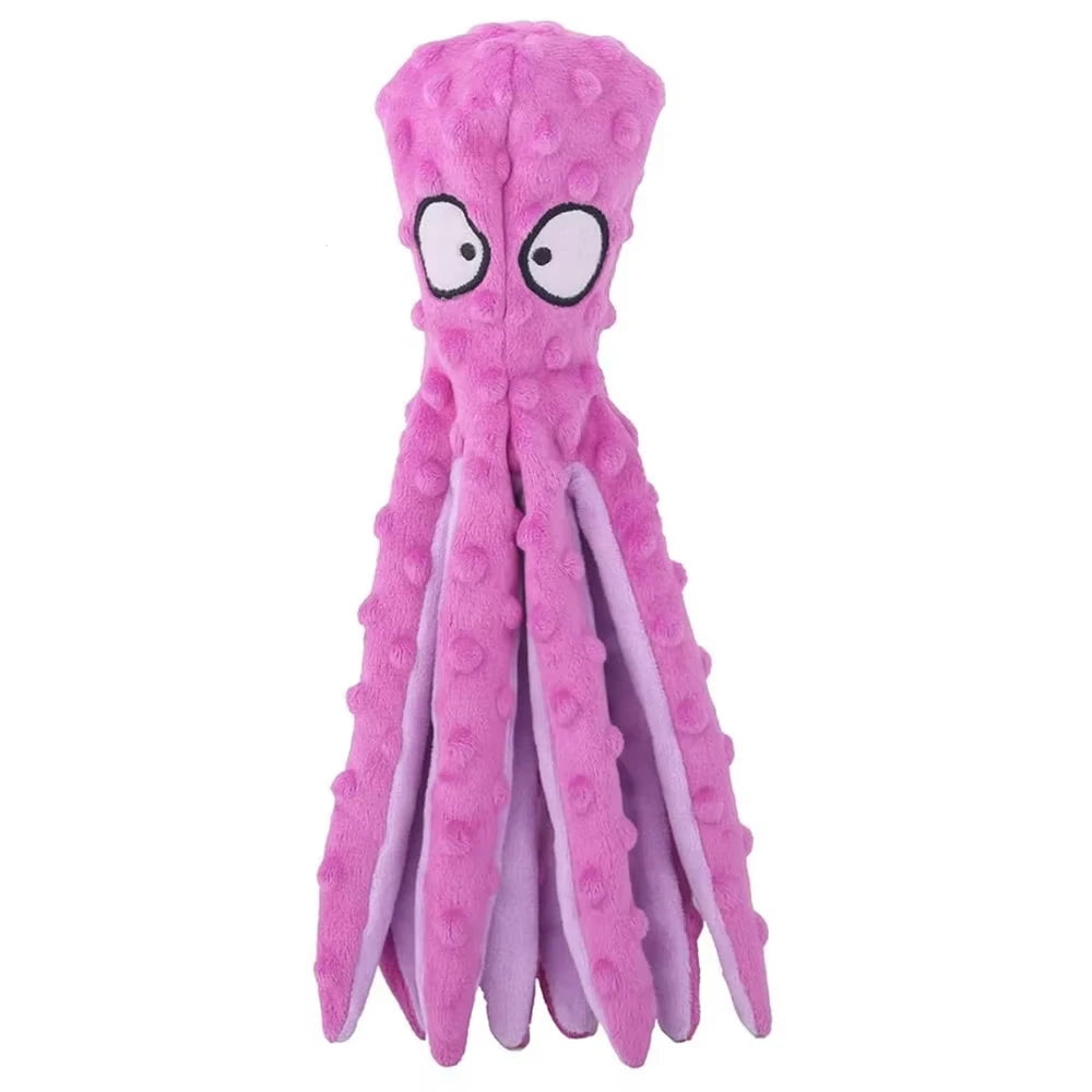 🐙 Jouet Poulpe en Peluche Sonore – Sans Rembourrage & Anti-Destruction pour Chien