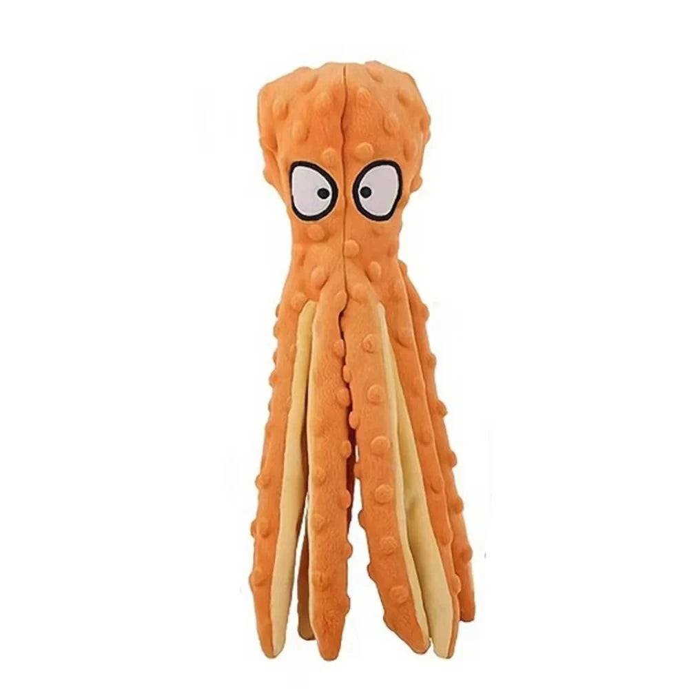 🐙 Jouet Poulpe en Peluche Sonore – Sans Rembourrage & Anti-Destruction pour Chien