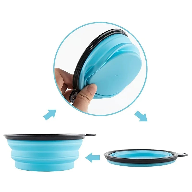 Gamelle Pliable en Silicone pour Chien & Chat – Bol Portable Antidérapant, Léger et Résistant pour Voyage & Extérieur