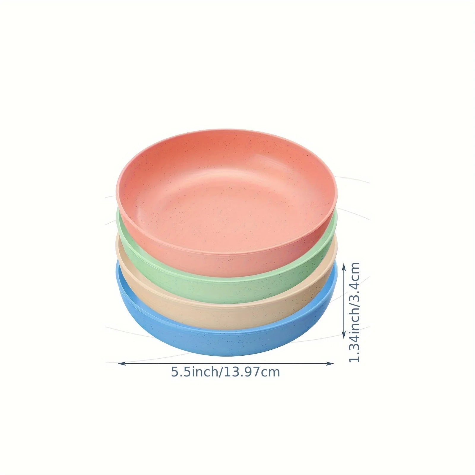 Lot de 4 Gamelles Colorées pour Chat – Bols Larges et Peu Profonds, Antidérapants, Idéals pour Chatons et Petits Chats