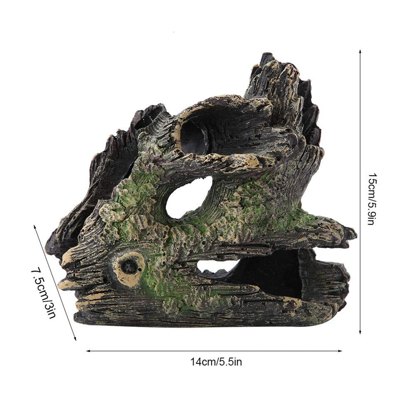 Décoration Aquarium – Pont, Barils ou autres en Résine avec Arbres, Ornement Réaliste pour Paysage Aquatique & Poissons