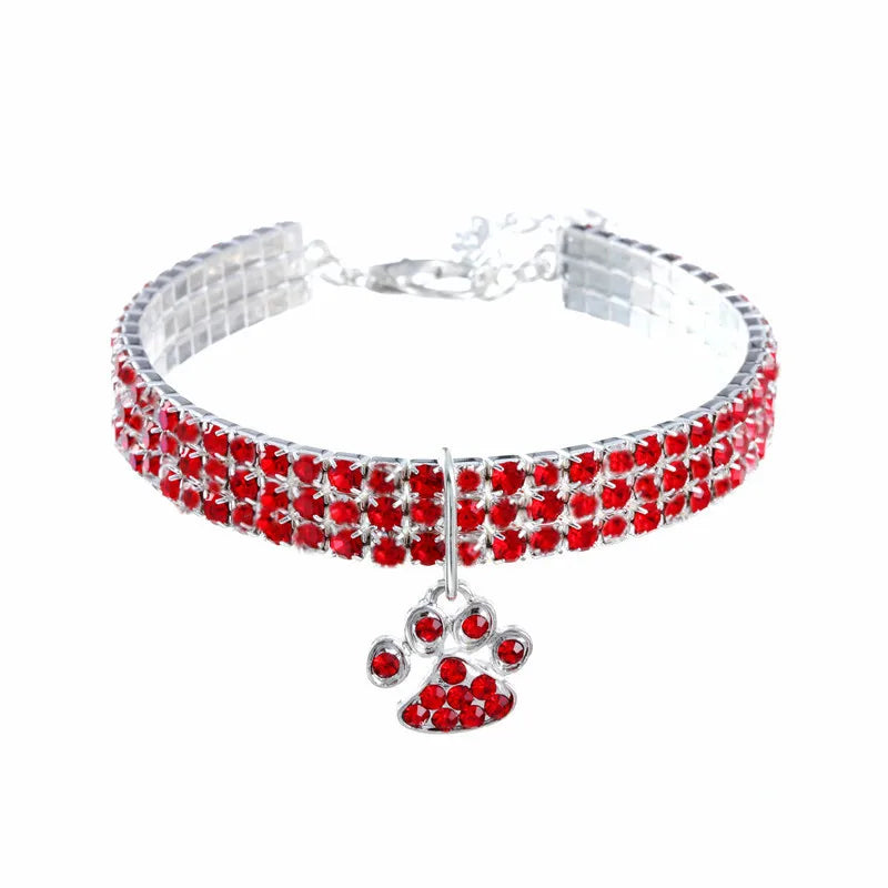 💎 Collier de Luxe pour Chat et Petit Chien – Perles & Cristaux Brillants
