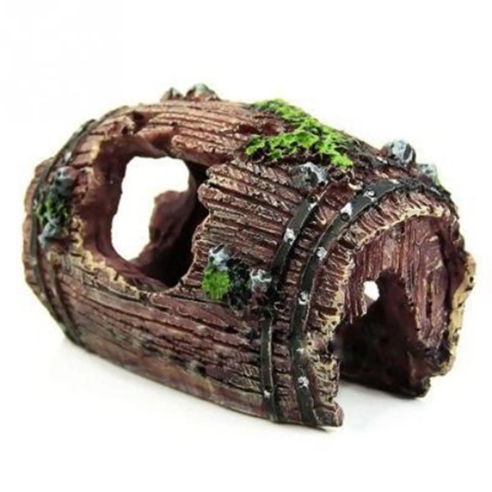Décoration Aquarium – Pont, Barils ou autres en Résine avec Arbres, Ornement Réaliste pour Paysage Aquatique & Poissons