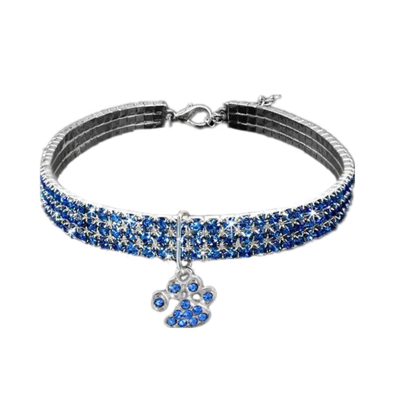 💎 Collier de Luxe pour Chat et Petit Chien – Perles & Cristaux Brillants