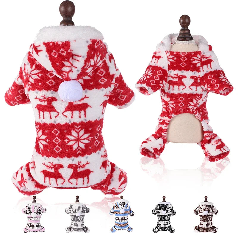 🎅 Pyjama de Noël Douillet pour Chien – Combinaison Polaire Ultra-Chaleureuse