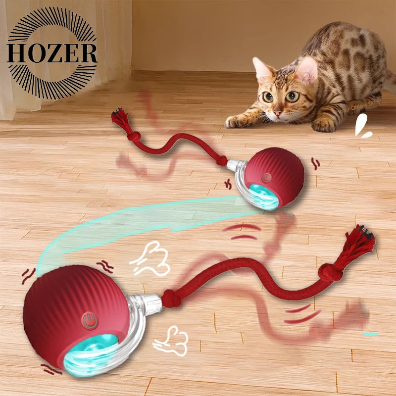 Balle Interactive Intelligente pour Chat – Rechargeable USB, Silencieuse & Résistante, Jouet Électronique Anti-Stress