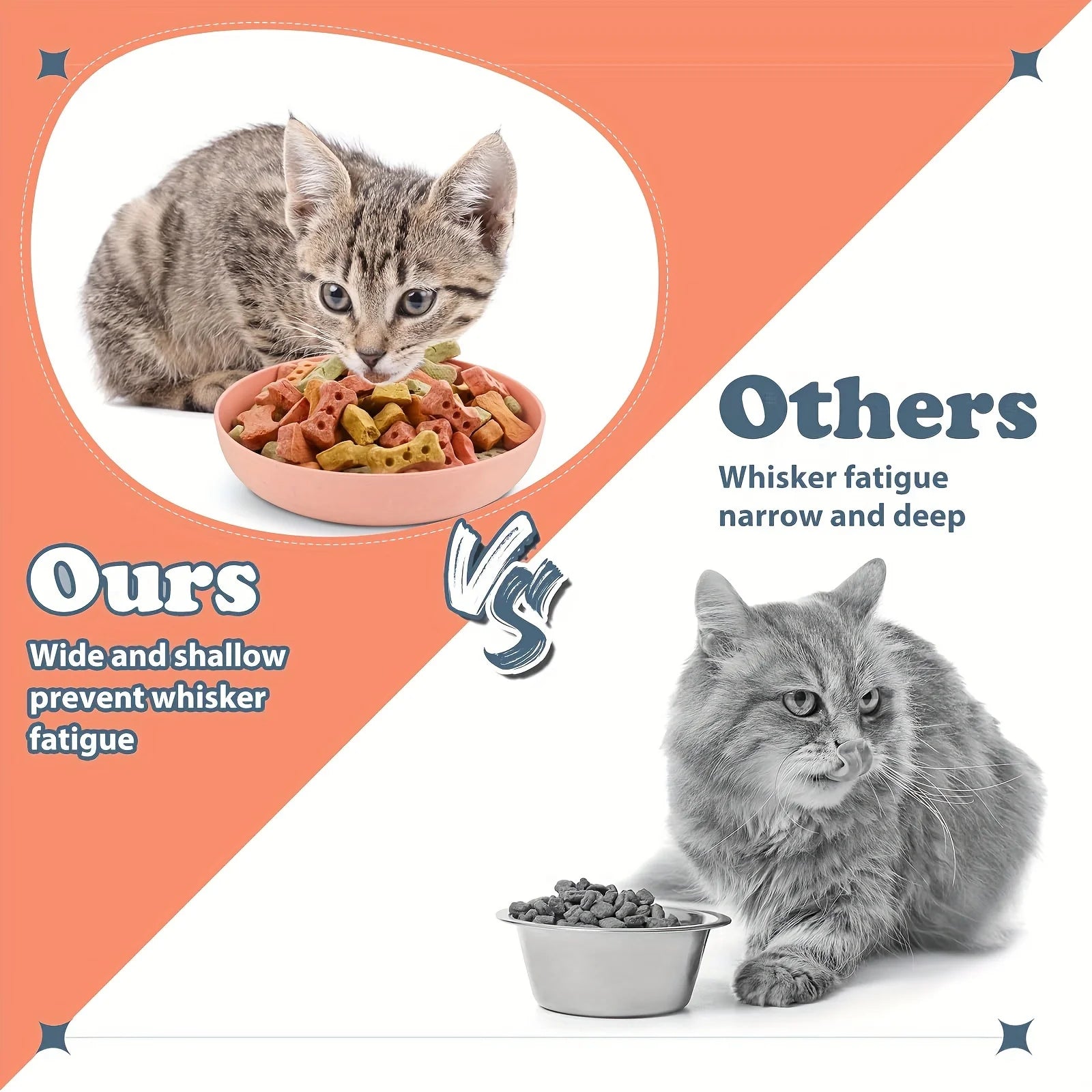 Lot de 4 Gamelles Colorées pour Chat – Bols Larges et Peu Profonds, Antidérapants, Idéals pour Chatons et Petits Chats