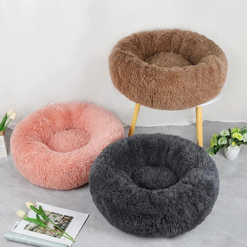 🐕🐈 Panier Douillet en Peluche – Nid d’Hiver Détachable et Lavable pour Chats