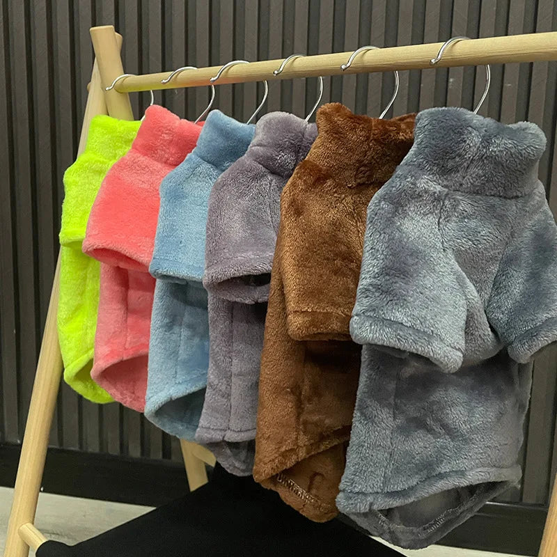 Pull d’Hiver – Manteau Col Roulé Chaud en Polaire Douce, Vêtements d’Hiver pour Chats et Petits Chiens