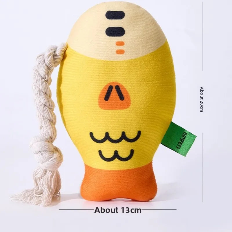 🐟 Jouet Poisson Interactif pour Chien – Peluche Sonore Anti-Stress & Dressage Ludique