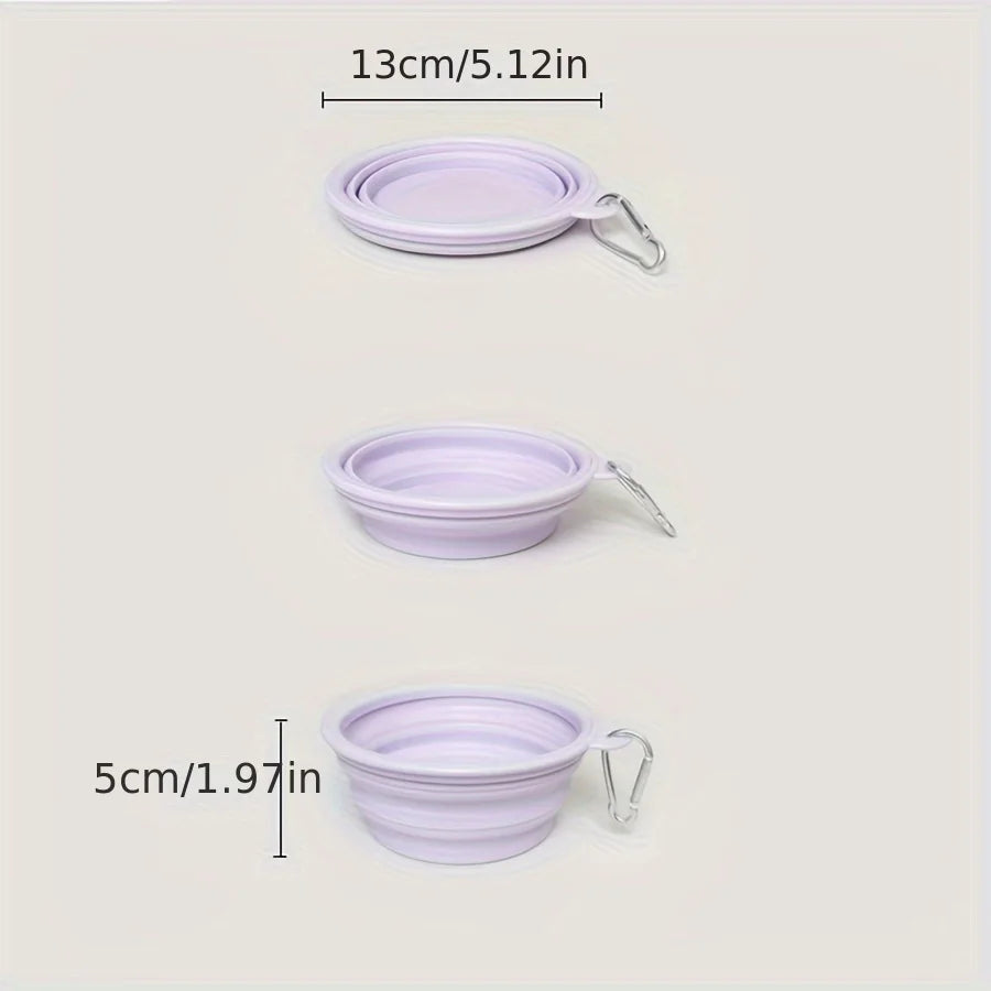 Gamelle Pliable en Silicone pour Chats et Chiens – Bol de Voyage Portable, Léger et Coloré, Idéal pour l’Eau et la Nourriture