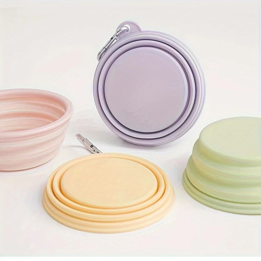 Gamelle Pliable en Silicone pour Chats et Chiens – Bol de Voyage Portable, Léger et Coloré, Idéal pour l’Eau et la Nourriture