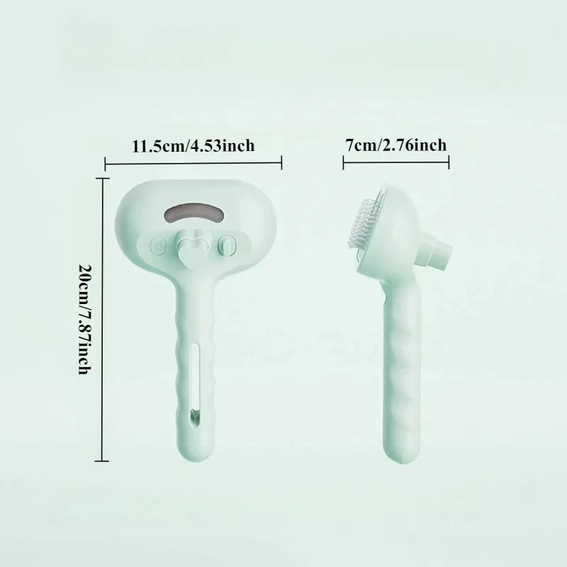 💧 Brosse 3-en-1 Massage & Vapeur pour Animaux – Démêlage, Nettoyage & Bien-Être