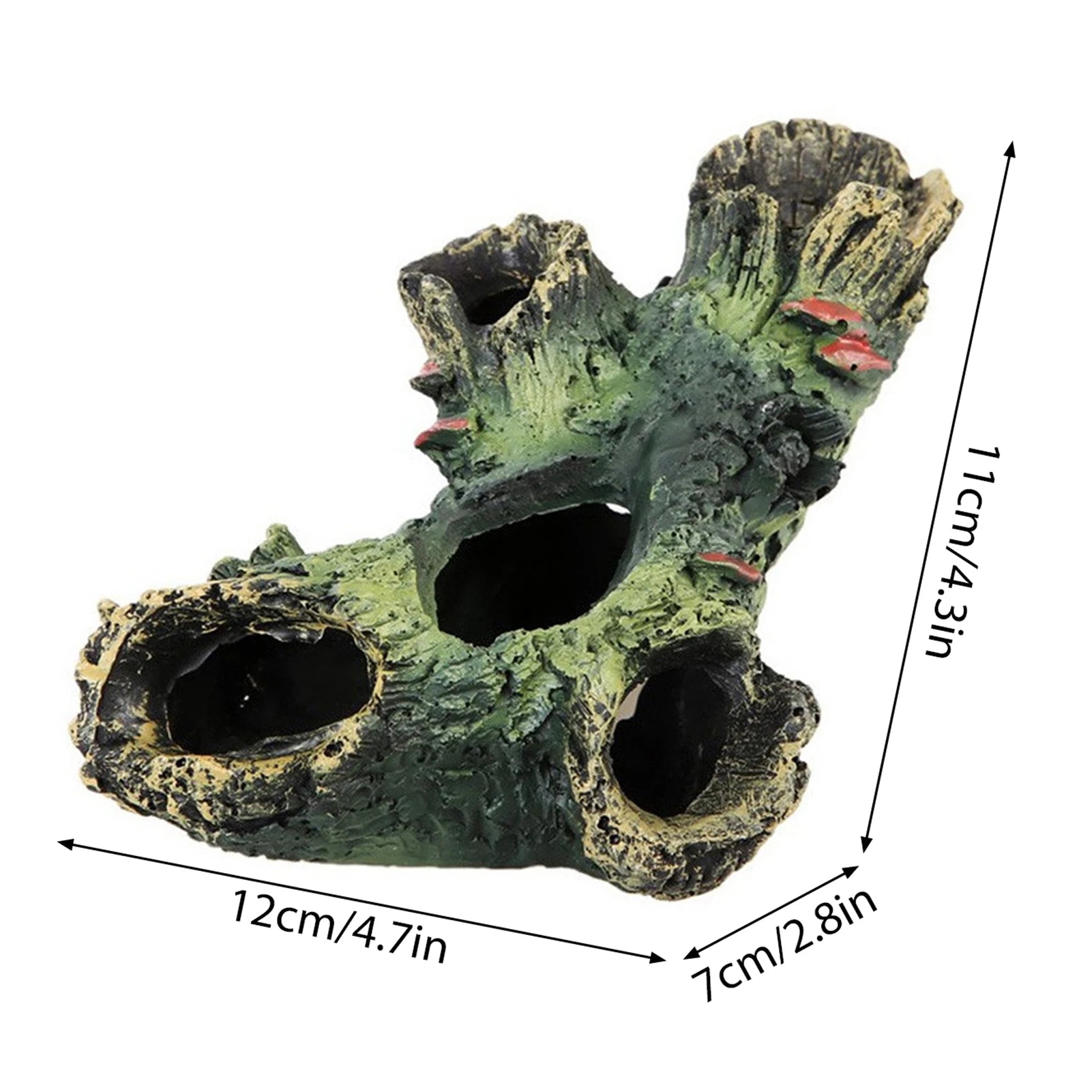 Décoration Aquarium – Pont, Barils ou autres en Résine avec Arbres, Ornement Réaliste pour Paysage Aquatique & Poissons