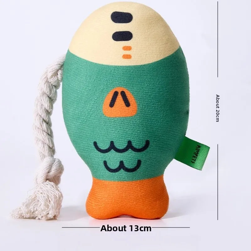 🐟 Jouet Poisson Interactif pour Chien – Peluche Sonore Anti-Stress & Dressage Ludique