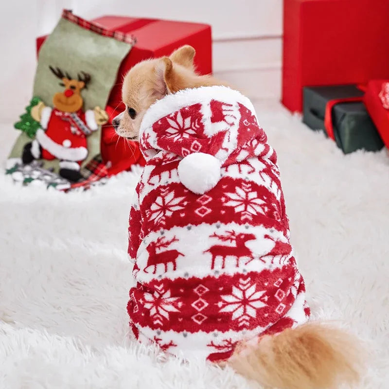🎅 Pyjama de Noël Douillet pour Chien – Combinaison Polaire Ultra-Chaleureuse