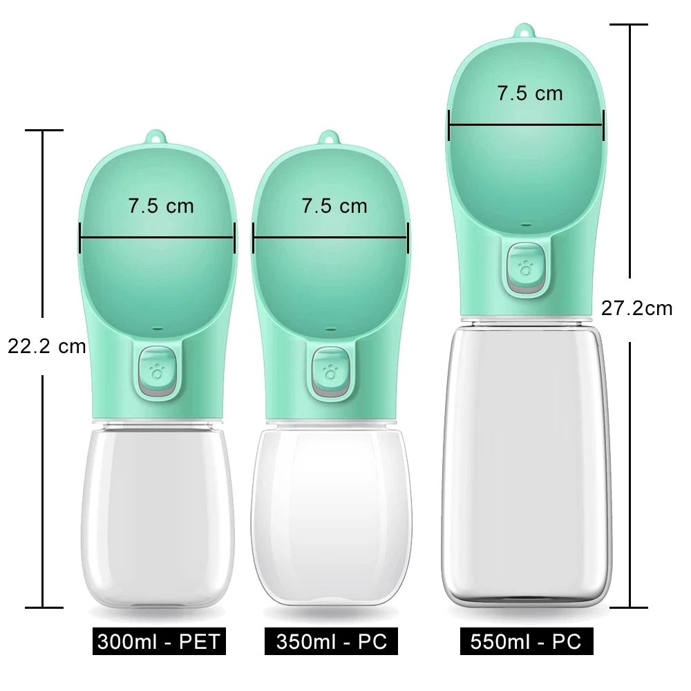 Gourde Portable pour Chien 350ml – Bouteille d’Eau de Voyage Antifuite avec Bol Intégré