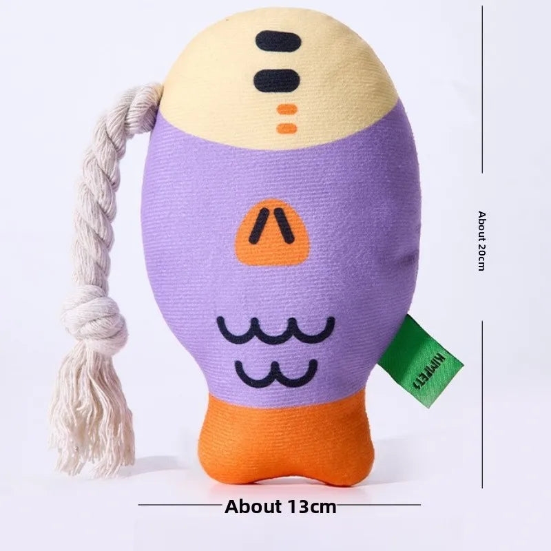 🐟 Jouet Poisson Interactif pour Chien – Peluche Sonore Anti-Stress & Dressage Ludique