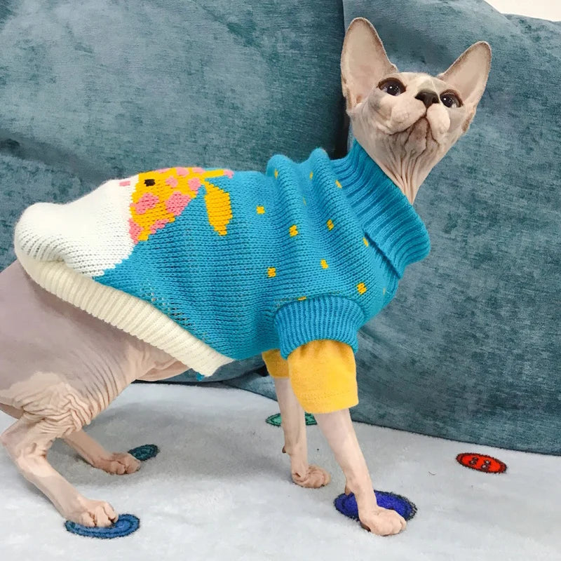 🧶 Pull d’Hiver pour Chat – Chandail Douillet et Chaud pour Chats & Sphynx