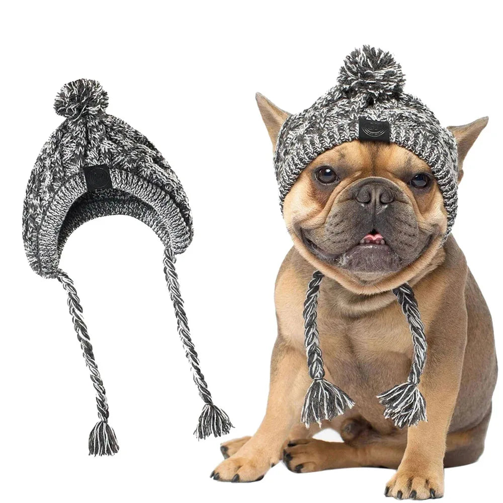 🐶 Bonnet d’Hiver pour Chien – Chaud, Doux et Coupe-Vent 🎄 | Accessoire de Noël pour Petits et Moyens Chiens